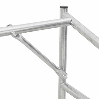 Haardhoutrek met regenhoes 150x80x200 cm gegalvaniseerd staal