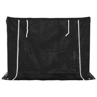 Haardhoutrek met regenhoes 151x80,5x110,5 cm staal