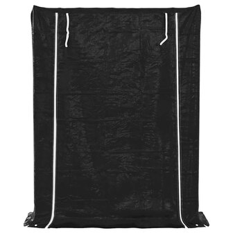 Haardhoutrek met regenhoes 150x40x200 cm gegalvaniseerd staal