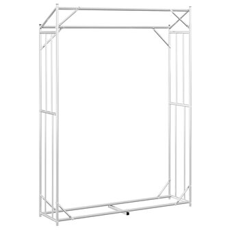 Haardhoutrek met regenhoes 150x40x200 cm gegalvaniseerd staal