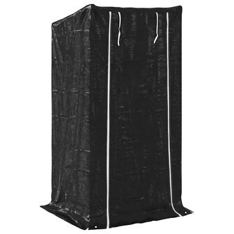 Haardhoutrek met regenhoes 100x80x200 cm gegalvaniseerd staal
