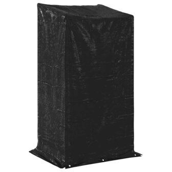 Haardhoutrek met regenhoes 100x80x200 cm gegalvaniseerd staal