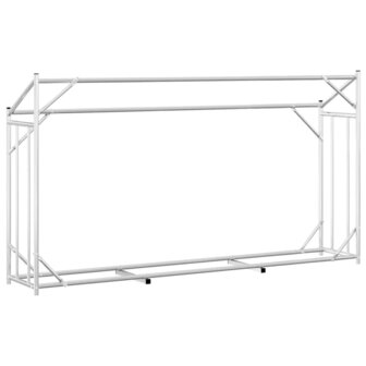 Haardhoutrek met regenhoes 200,5x41x110,5 cm staal