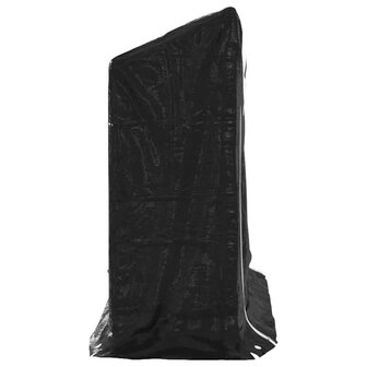 Haardhoutrek met regenhoes 200,5x41x110,5 cm staal