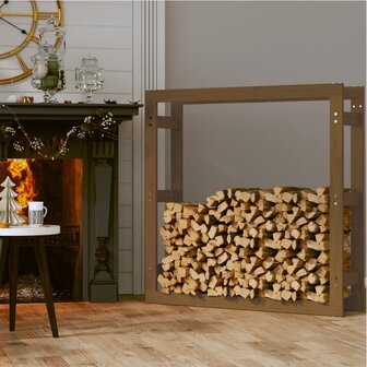 Haardhoutrek 100x25x100 cm massief grenenhout honingbruin