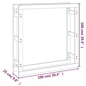 Haardhoutrek 100x25x100 cm massief grenenhout honingbruin