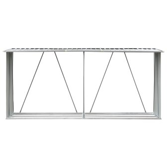 Haardhoutschuur 330x84x152 cm gegalvaniseerd staal groen