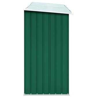 Haardhoutschuur 330x84x152 cm gegalvaniseerd staal groen