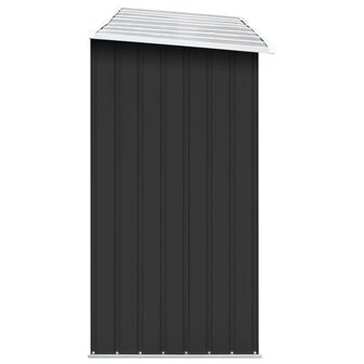 Haardhoutschuur 330x84x152 cm gegalvaniseerd staal antraciet
