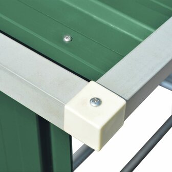 Haardhoutschuur 163x83x154 cm gegalvaniseerd staal groen