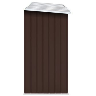 Haardhoutschuur 330x84x152 cm gegalvaniseerd staal bruin