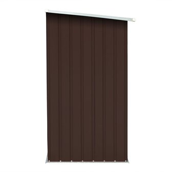 Haardhoutschuur 163x83x154 cm gegalvaniseerd staal bruin