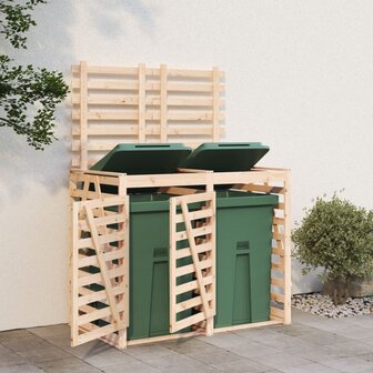 Containerberging dubbel massief grenenhout