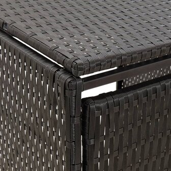 Containerberging viervoudig 274x80x117 cm poly rattan zwart