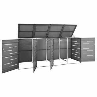 Containerberging vierdubbel 276,5x77,5x112,5 cm roestvrij staal