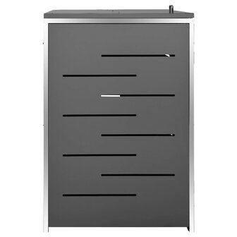 Containerberging vierdubbel 276,5x77,5x112,5 cm roestvrij staal