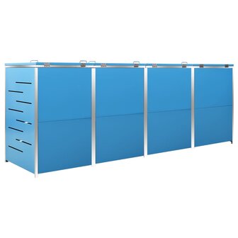 Containerberging vierdubbel 276,5x77,5x112,5 cm roestvrij staal