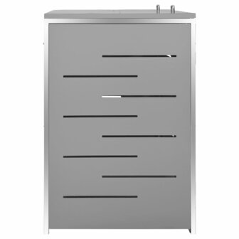 Containerberging dubbel 138x77,5x112,5 cm roestvrij staal