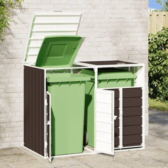 Containerberging voor 2 containers 144x81x113 cm staal bruin
