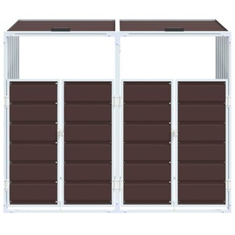 Containerberging voor 2 containers 144x81x113 cm staal bruin