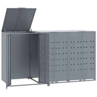 Containerberging voor 3 containers 207x79x117 cm staal grijs