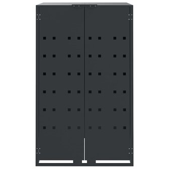Containerberging 2 containers 138x79x117 cm staal antraciet