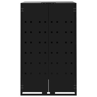 Containerberging voor 4 containers 276x79x117 cm staal zwart