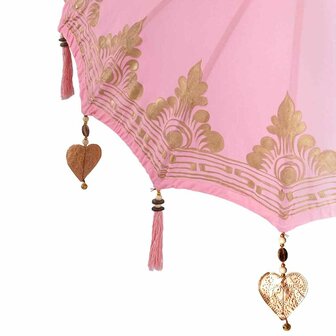 Parasol met Basis 250 cm Katoen, Hout