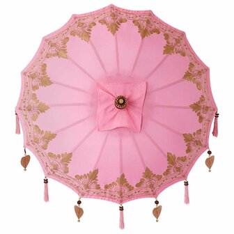 Parasol met Basis 250 cm Katoen, Hout