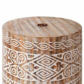 Balinese Parasol 260 Cr&egrave;me 95-100 cm Katoen en massief hout