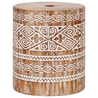 Balinese Parasol Cr&egrave;me 180-190 cm Katoen, massief hout