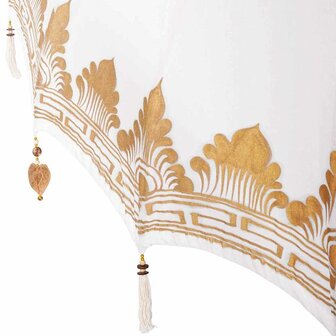 Balinese Parasol Cr&egrave;me 180-190 cm Katoen, massief hout