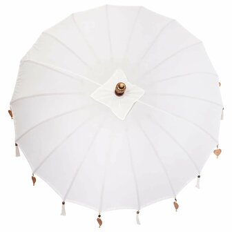 Balinese Parasol Cr&egrave;me 180-190 cm Katoen, massief hout