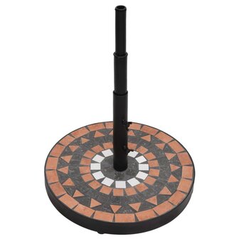 Parasolvoet rond 12 kg terracotta wit