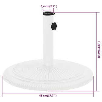 Parasolvoet 45x45x30 cm gietijzer wit