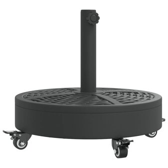 Parasolvoet met wielen voor stok van &Oslash;38 / 48 mm 27 kg rond