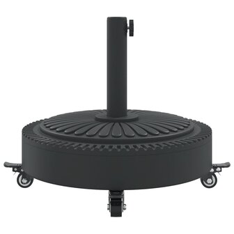 Parasolvoet met wielen voor stok van &Oslash;38 / 48 mm 27 kg rond