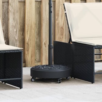 Parasolvoet met wielen voor stok van &Oslash;38 / 48 mm 27 kg rond