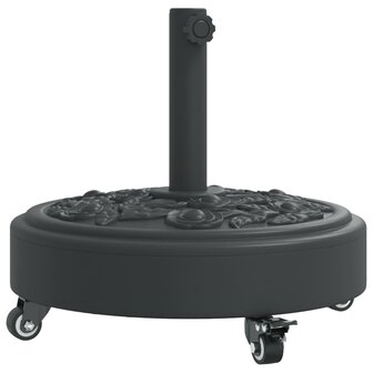 Parasolvoet met wielen voor stok van &Oslash;38 / 48 mm 27 kg rond