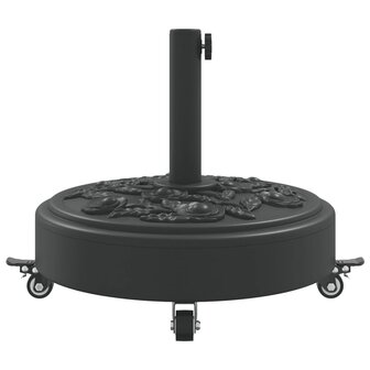 Parasolvoet met wielen voor stok van &Oslash;38 / 48 mm 27 kg rond