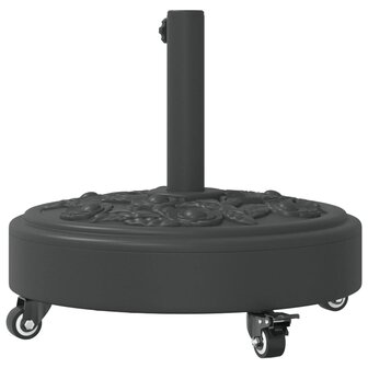 Parasolvoet met wielen voor stok van &Oslash;38 / 48 mm 27 kg rond