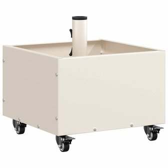 Parasolbasis met plantenbak Wit 45 x 45 x 45 cm Staal