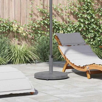 Buiten Parasolvoet Donkergrijze houtlook 48 x 48 x 32 cm
