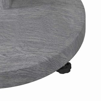 Buiten Parasolvoet Donkergrijze houtlook 48 x 48 x 32 cm