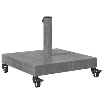 Buiten Parasolvoet Donkergrijze houtlook 45 x 45 x 31.5 cm