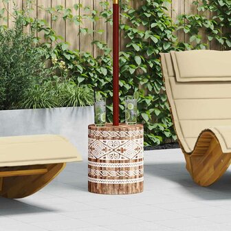 Parasolvoet Anders wit gewassen &Oslash;34 x 40 cm Massief hout