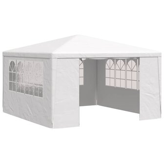 Partytent met zijwanden professioneel 90 g/m&sup2; 4x4 m wit