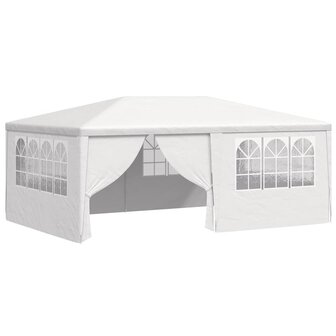 Partytent met zijwanden professioneel 90 g/m&sup2; 4x6 m wit
