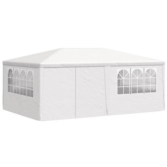Partytent met zijwanden professioneel 90 g/m&sup2; 4x6 m wit