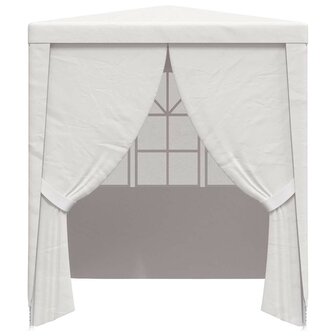 Partytent met zijwanden professioneel 90 g/m&sup2; 2x2 m wit